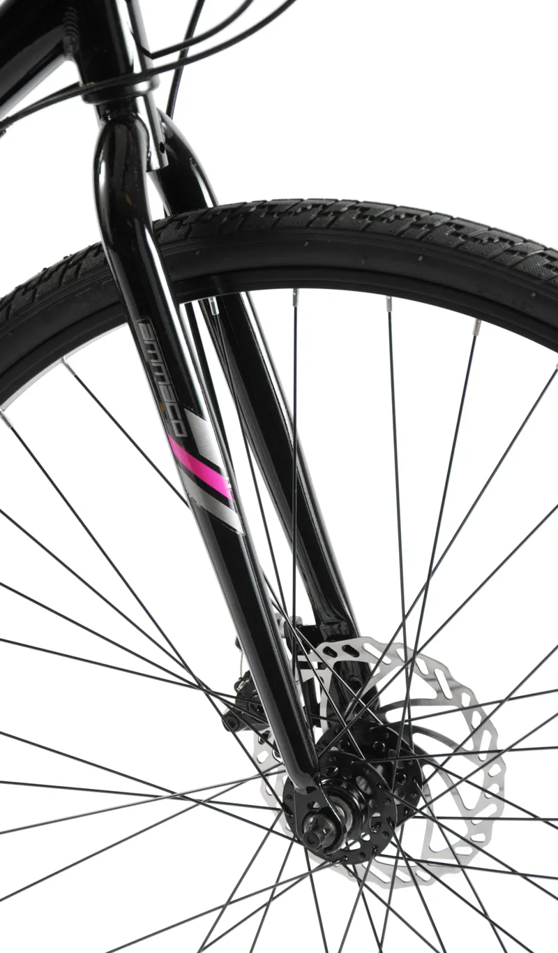 Ammaco Ridgeway 700c Sports Hybrid Bike Black-2